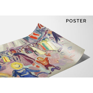 17 Mai Dans Une Petite Ville Norvégienne - Edvard Munch | Reproduction Tableau Décoration murale affiche copie