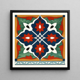 18 plaques de carreaux ornementaux de la Commission de délimitation afghane Pl 08 - Afghan Boundary Commission