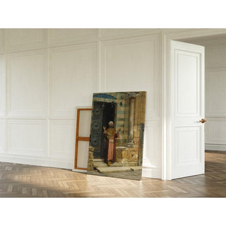 À la porte de la mosquée - Ludwig Deutsch | Reproduction Tableau Décoration murale affiche copie