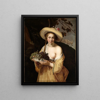 Abraham Bloemaert - Shepherdess with a bowl of grapes.webp