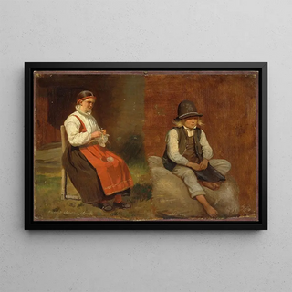 Adolph Tidemand - Figur Studies from Mora in Sweden.webp