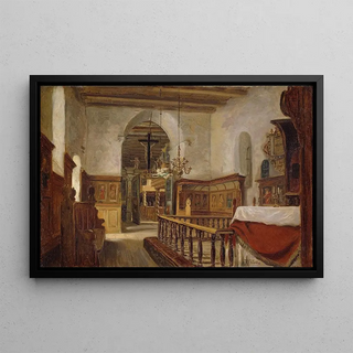 Adolph Tidemand - Interior from the Church at Voss.webp