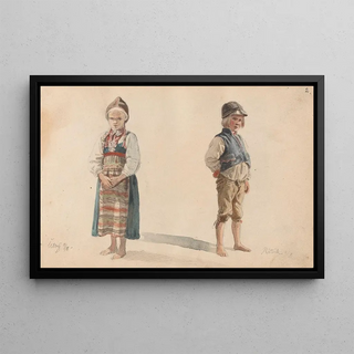 Adolph Tidemand - Jente Utby gutt Rttvik.webp