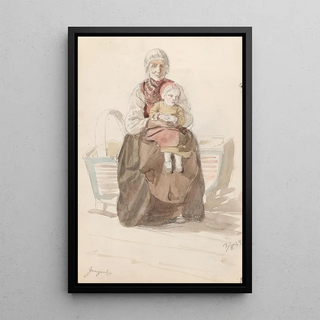 Adolph Tidemand - Kvinne med barn Gagnef.webp