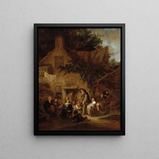 Adriaen van Ostade - The OrganGrinder Outside a Cottage.webp