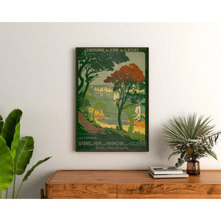 Affiche Côte d’Émeraude vintage – Bains de mer Manche & Océan