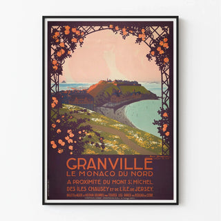 Affiche Granville ancienne – La Monaco du Nord, vue sur la mer