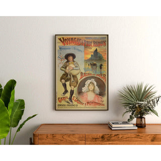 Affiche Mont-Saint-Michel vintage – Voyages à prix réduits