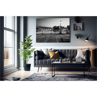 Affiche Paris - Le Pont des Arts en noir et blanc