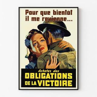 Affiche Seconde Guerre Mondiale - Achetez des Obligations de la Victoire