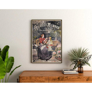 Affiche publicitaire vintage - Aiguilles Milward