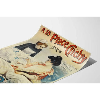 Affiche publicitaire vintage - Vente de Blanc