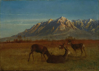 Albert Bierstadt - Deer in Mountain Home.webp