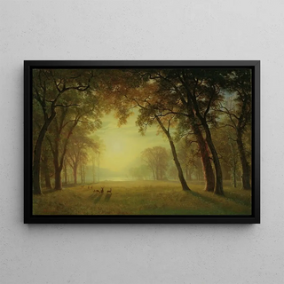 Albert Bierstadt - Deer in a clearing yosemite.webp