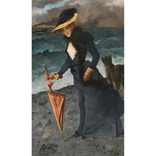 Alfred Stevens - Le Coup De Vent.webp