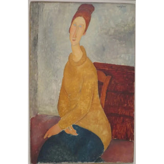 Amedeo Modigliani - Jeanne Hbuterne in yellow sweater.webp