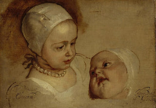 Anthony van Dyck - Princess Elizabeth and Princess Anne Daughters Of Charles I.webp