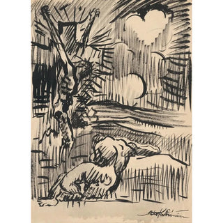 Arnold Peter WeiszKubnan - Leiaci pred krucifixom.webp