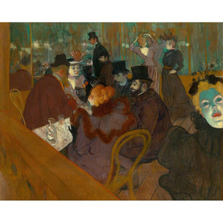 Au Moulin Rouge - Henri de Toulouse-Lautrec | Reproduction Tableau Décoration murale affiche copie