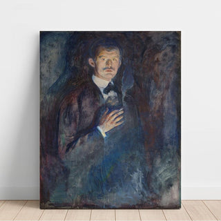 Autoportrait à la cigarette - Edvard Munch | Reproduction Tableau Décoration murale affiche copie
