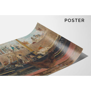 Bateaux à quai - Berthe Morisot | Reproduction Tableau Décoration murale affiche copie