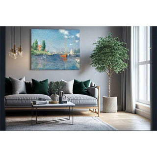 Bateaux rouges, Argenteuil de Claude Monet | Reproduction Tableau Décoration murale affiche copie