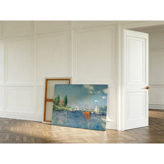 Bateaux rouges, Argenteuil de Claude Monet | Reproduction Tableau Décoration murale affiche copie