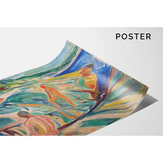 Bathing Men on Rocks - Edvard Munch | Reproduction Tableau Décoration murale affiche copie