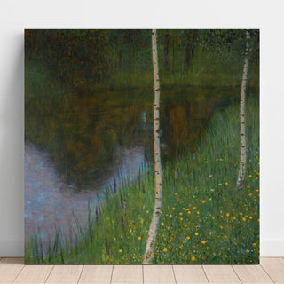Bord de lac avec des bouleaux - Gustav Klimt | Reproduction Tableau Décoration murale affiche copie
