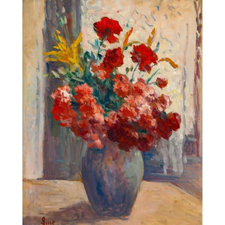Bouquet de Fleurs dans un Vase - Maximilien Luce | Reproduction Tableau Décoration murale affiche copie