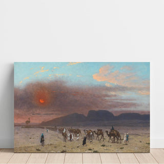 Caravane dans le Désert - Jean-Léon Gérôme | Reproduction Tableau Décoration murale affiche copie