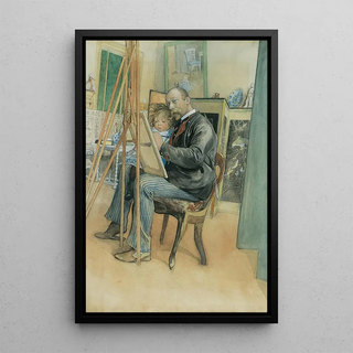 Carl Larsson - Mirrorimage with Brita.webp