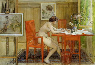 Carl Larsson - The Model Writing a Postcard.webp