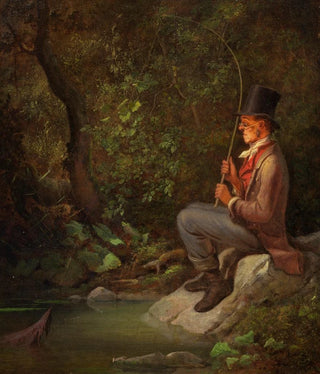 Carl Spitzweg - Der Angler am Waldbach.webp