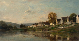 Charles Franois Daubigny - Les Laveuses au bord de la Seine Bonnires.webp