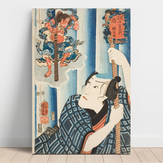 Chicken; Tsunagorō - Utagawa Kuniyoshi | Reproduction Tableau Décoration murale affiche copie