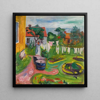 Clothes On A Line In Åsgårdstrand - Edvard Munch | Reproduction Tableau Décoration murale affiche copie