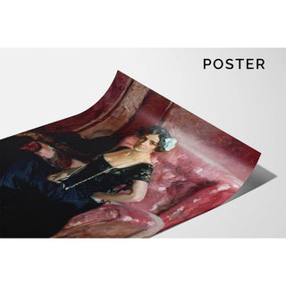 Clotilde en robe du soir - Joaquín Sorolla | Reproduction Tableau Décoration murale affiche copie