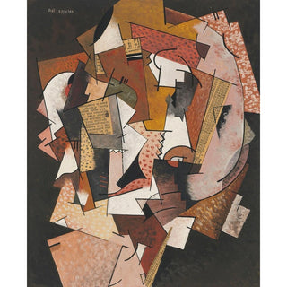 Composition au papier journal - Georges Valmier | Reproduction Tableau Décoration murale affiche copie