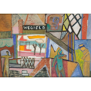 Composition avec l'inscription 'WEGIELD’ - Sasza Blonder | Reproduction Tableau Décoration murale affiche copie