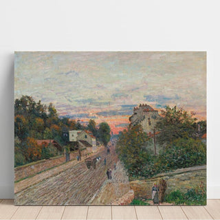 Coucher de Soleil, La Route de Versailles à Chaville - Alfred Sisley | Reproduction Tableau Décoration murale affiche copie