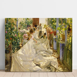 Cousant la voile - Joaquín Sorolla | Reproduction Tableau Décoration murale affiche copie