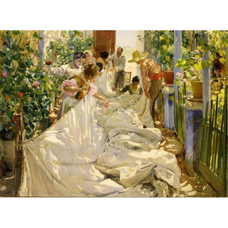 Cousant la voile - Joaquín Sorolla | Reproduction Tableau Décoration murale affiche copie