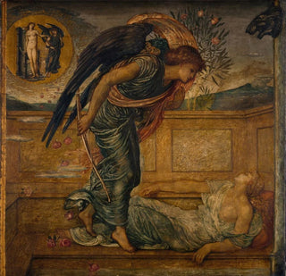 Cupidon trouvant Psyché endormie près d'une fontaine - Sir Edward Coley Burne-Jones