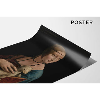 Dame à l'hermine - Portrait de Cecilia Gallerani - Léonard de Vinci | Reproduction Tableau Décoration murale affiche copie