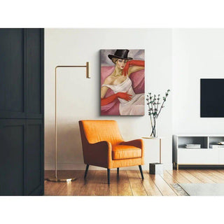Dame au chapeau haut de forme - Boris Grigoriev | Reproduction Tableau Décoration murale affiche copie