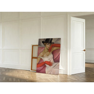 Dame au chapeau haut de forme - Boris Grigoriev | Reproduction Tableau Décoration murale affiche copie