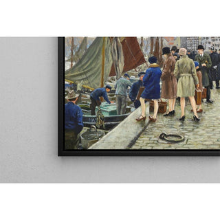 Dames élégantes avec chapeaux cloche achetant du poisson - Paul Fischer | Reproduction Tableau Décoration murale affiche copie