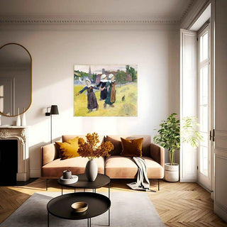 Danse Bretonne des Filles à Pont Aven par Paul Gauguin | Reproduction Tableau Décoration murale affiche copie