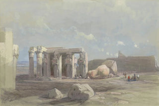David Roberts - Fragments of a Colossal statue at the Memnonium Thebes.webp